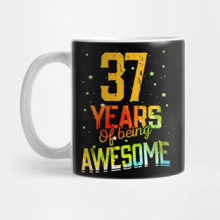 37 Years Of Being Awesome Gifts 37th Anniversary Gift Vintage Retro Funny 37 Years Birthday Men Women Mug